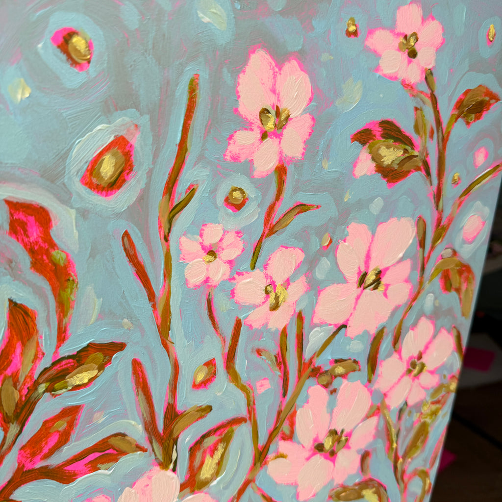 Bright Abstract Garden Original Artboard No. 12 – KT's Canvases