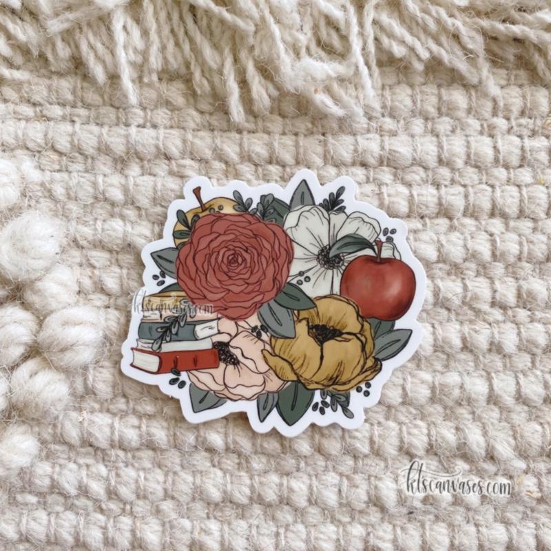 Educator Inspired Florals Sticker