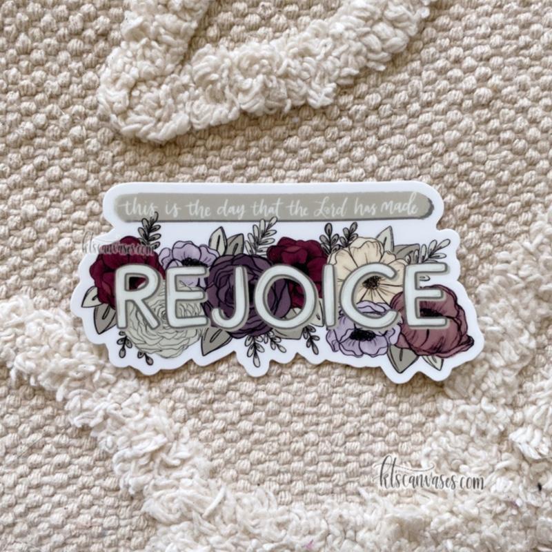 Rejoice Floral Sticker