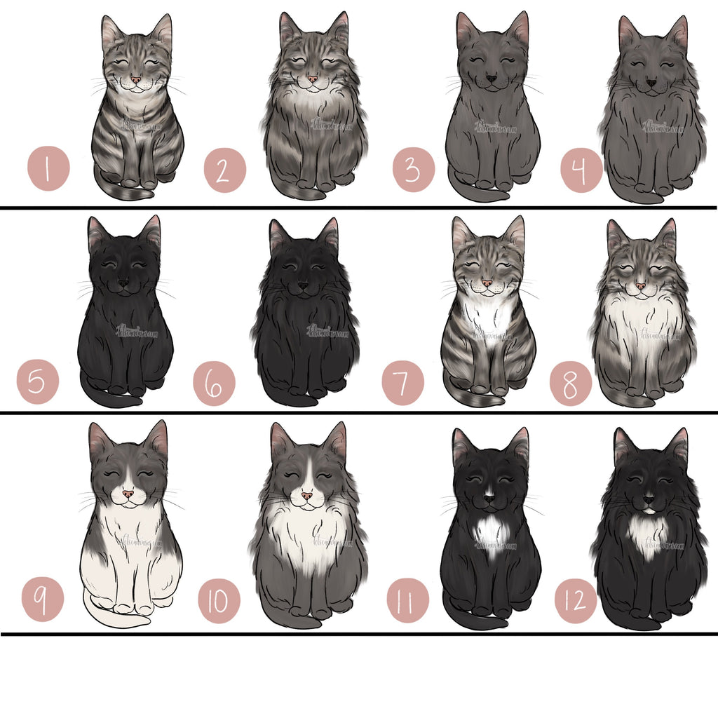 Choose Your GRAY CAT Art Print