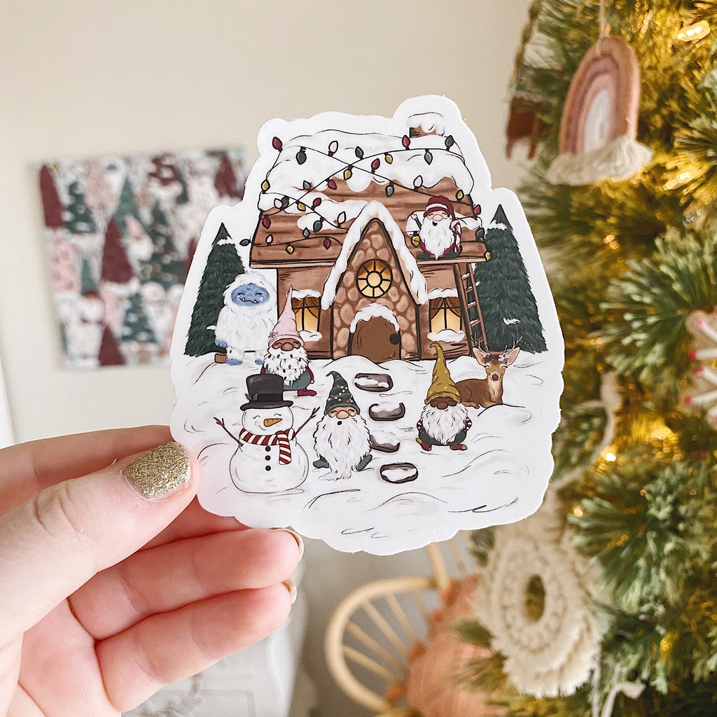Christmas Cottage Sticker