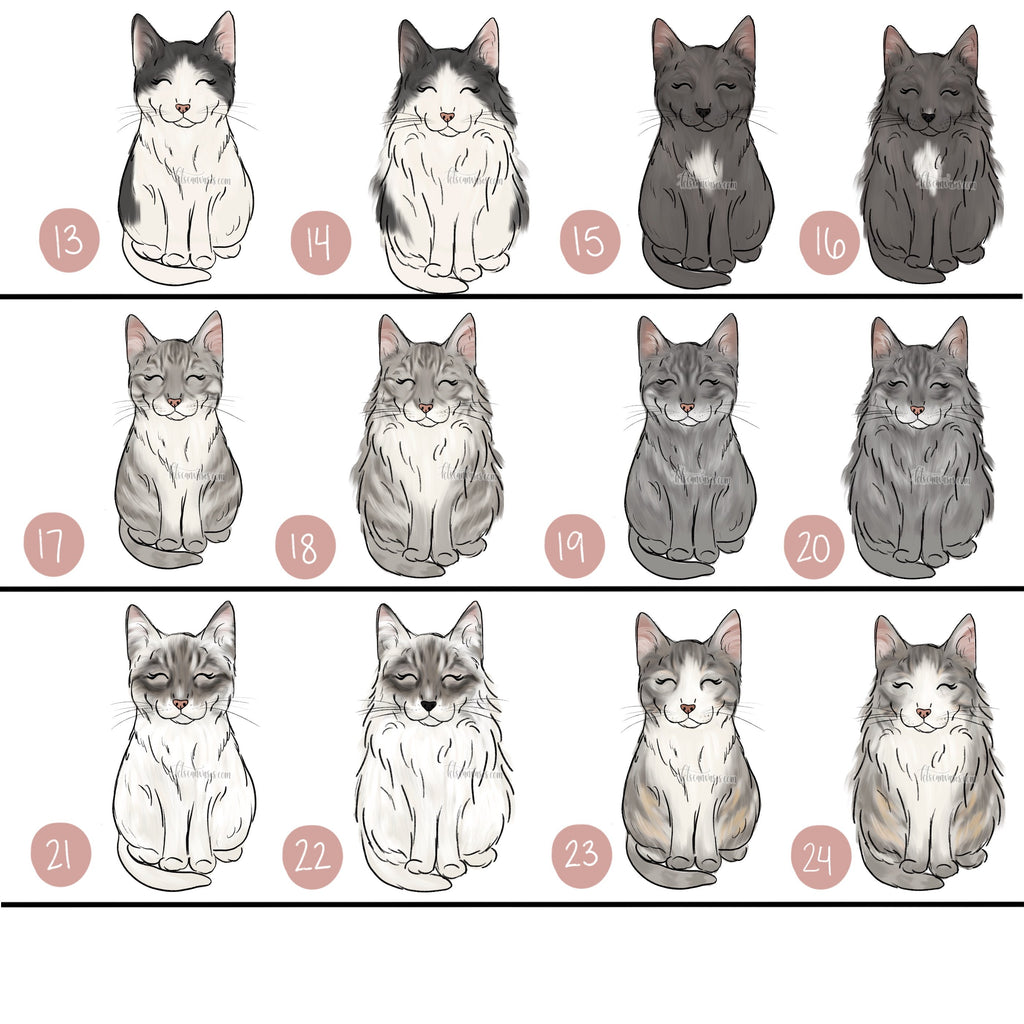 Choose Your GRAY CAT Art Print