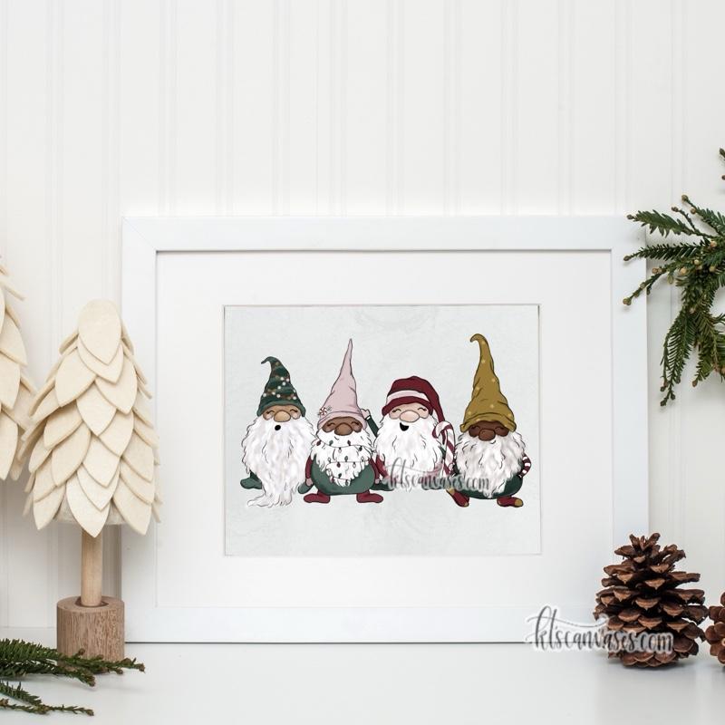 Christmas Gnomes Art Print (Horizontal)
