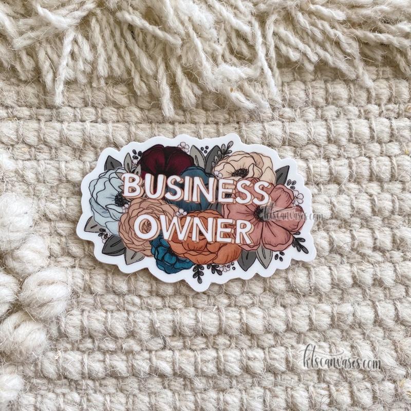 Business Owner Florals Sticker