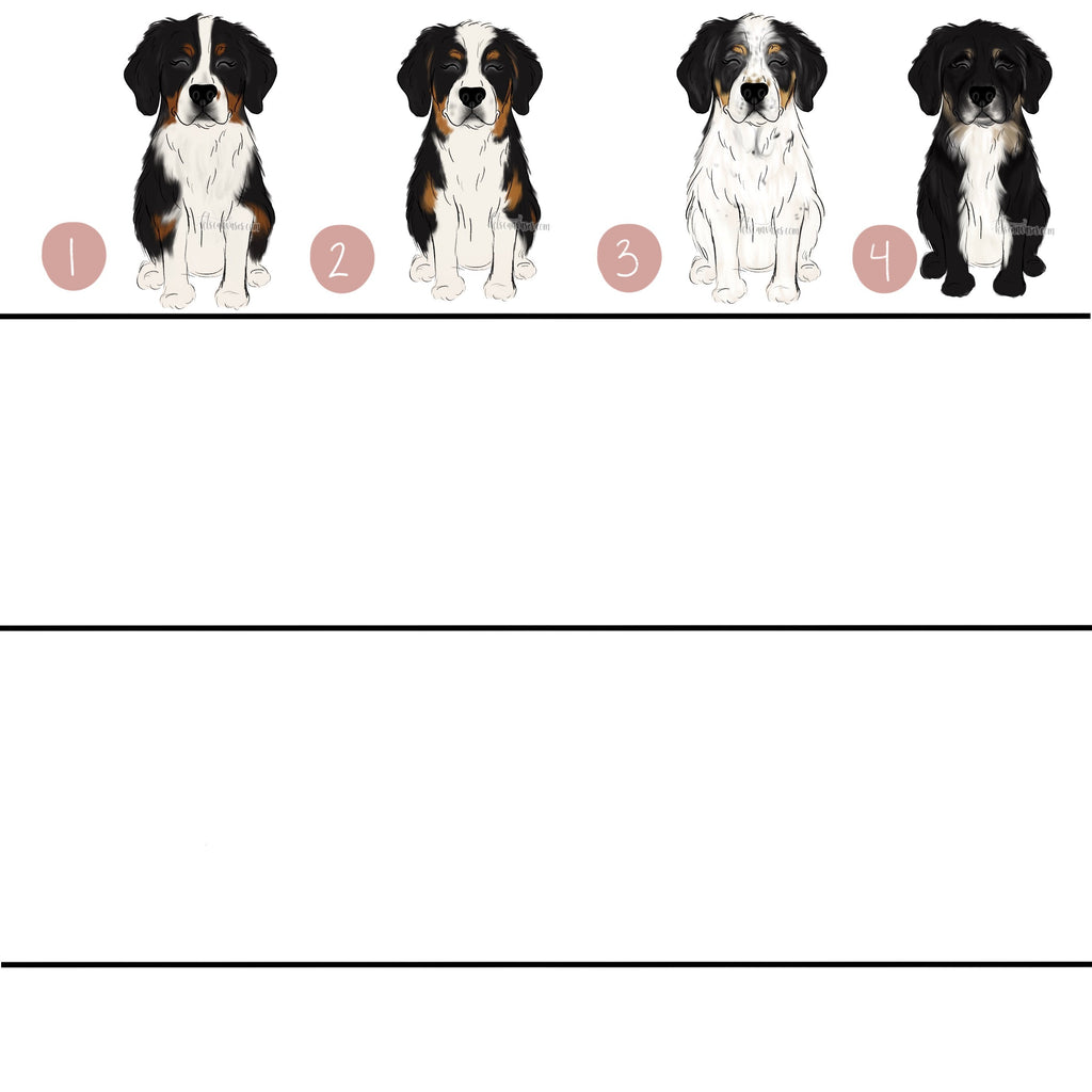 Choose Your BERNESE MOUNTAIN DOG Art Print