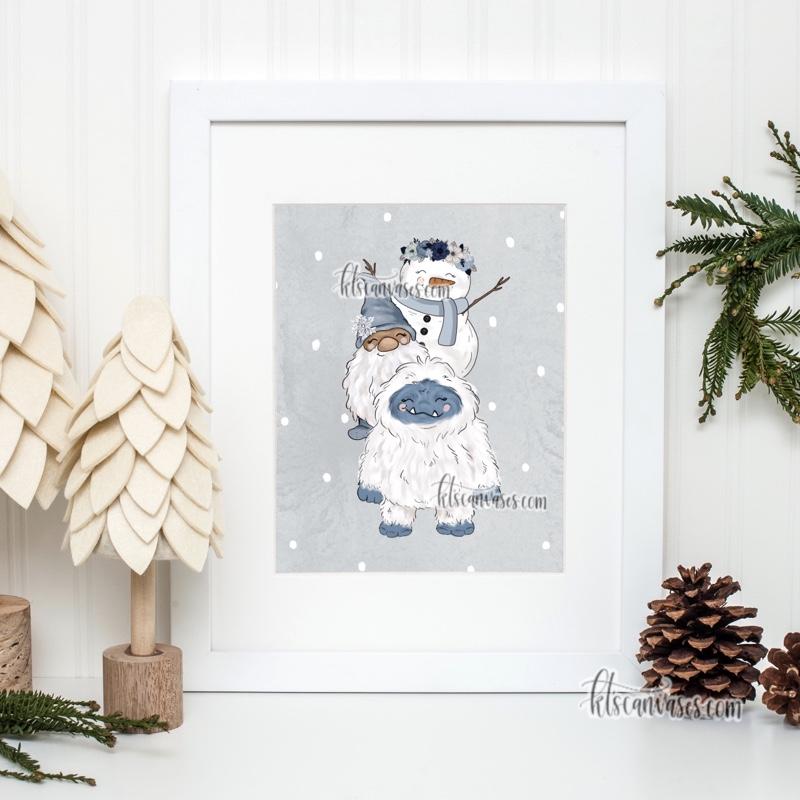 Frosty Friends Art Print