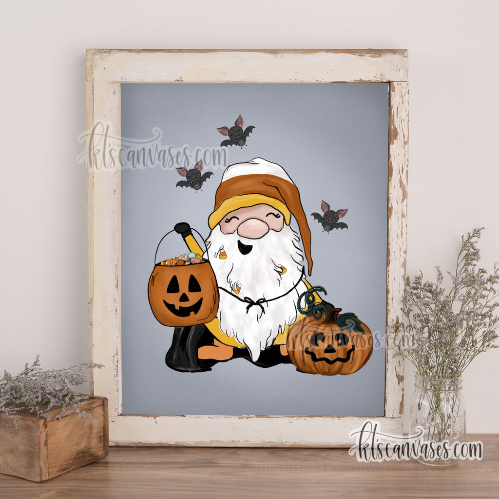 Jolly the Spooky Gnome Art Print