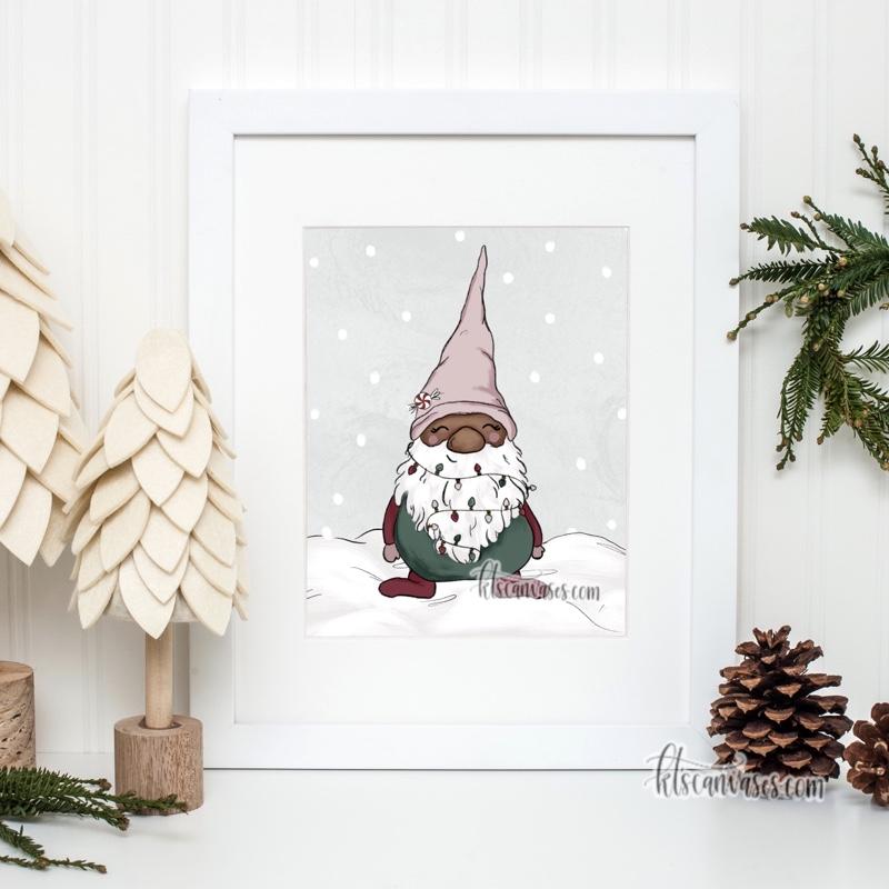 Pep the Christmas Gnome Art Print