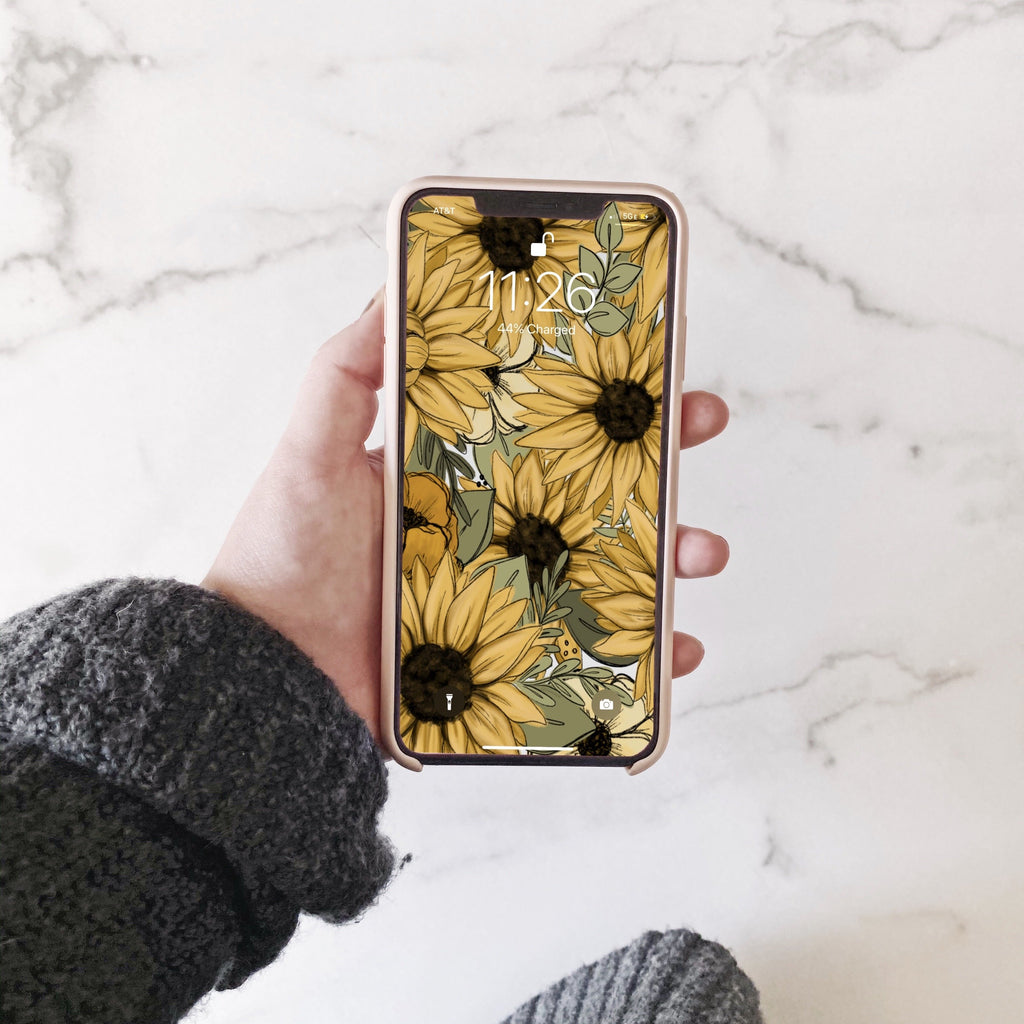 Sunflower Phone Wallpaper (Digital Download)