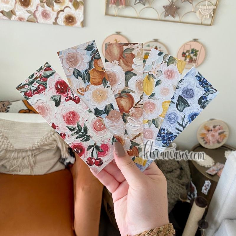 Fruit + Florals Set of 5 Double Sided Bookmarks