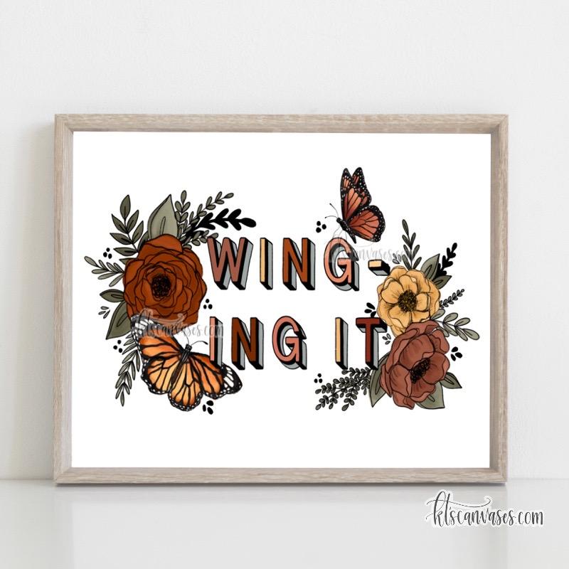 Winging It Butterfly Art Print