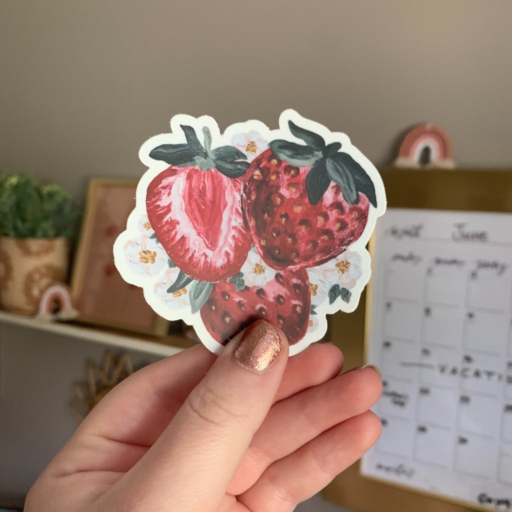 Painted Strawberry Sticker