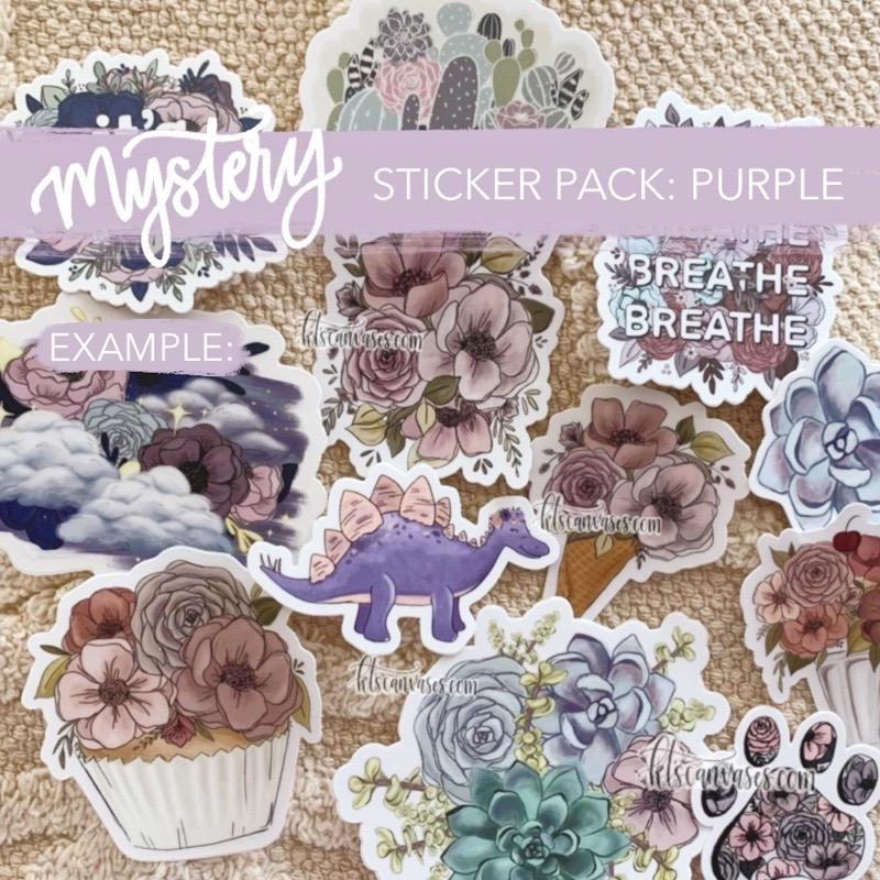 Mystery Sticker Pack: Purple Stickers (30% off discount included)