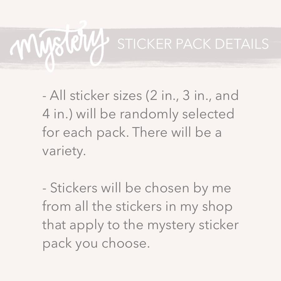 Mystery Sticker Pack: Pink Stickers (30% off discount included)