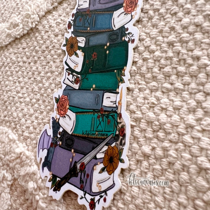 Fantasy Florals Double Sided Bookmark