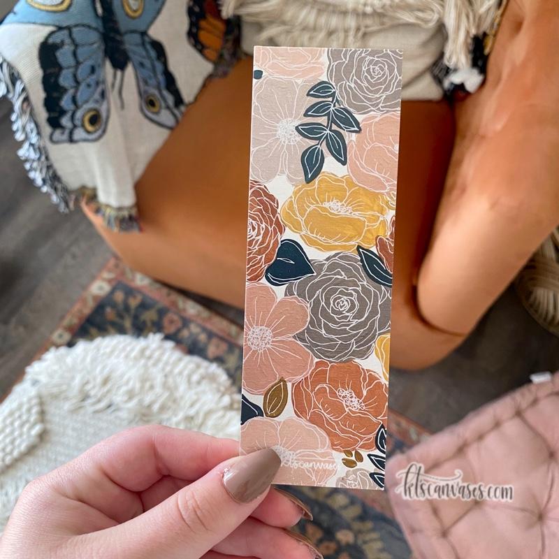 Earthy Florals Double Sided Bookmark
