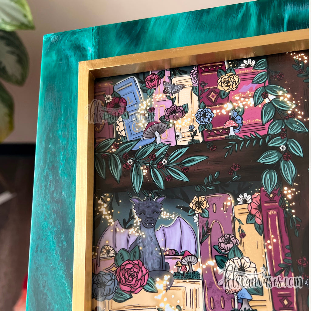 Fairy Tale Forest Bookshelf Art Print