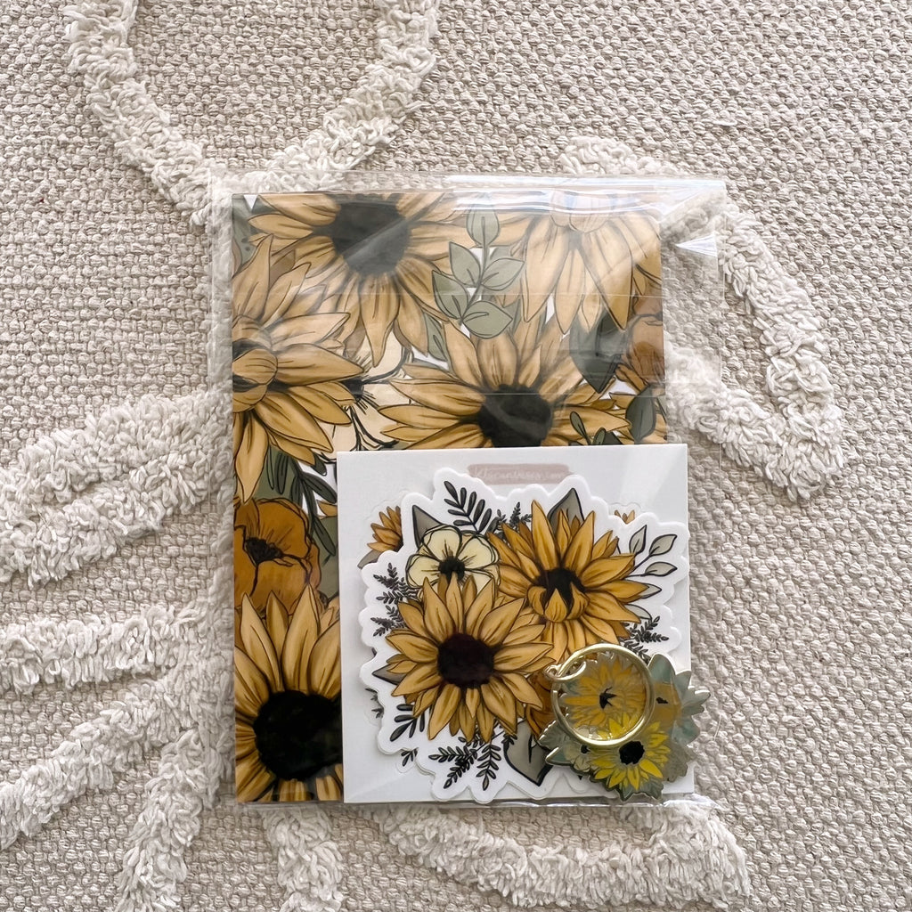 #37 Sunflower Floral Art Print Bundle Set of 4