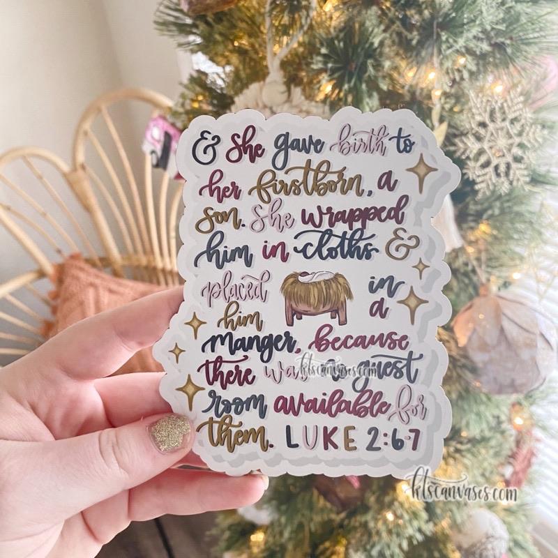 Luke 2:6-7 MAGNET