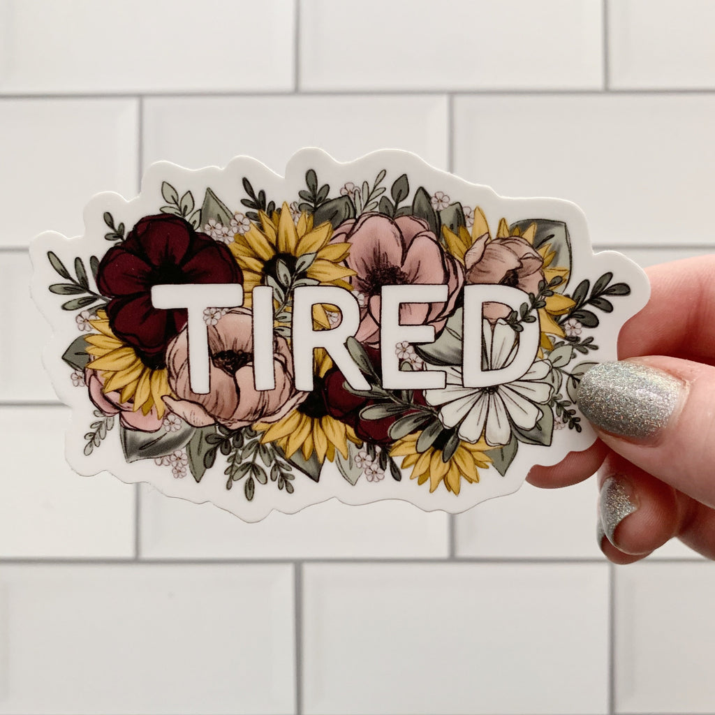 Floral Tired Sticker