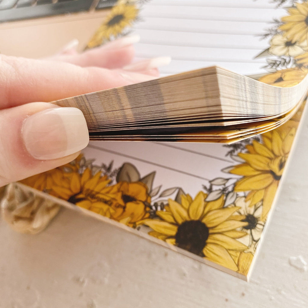 Sunflower Florals Notepad 100 sheets (4.25 x 5.5 in.)