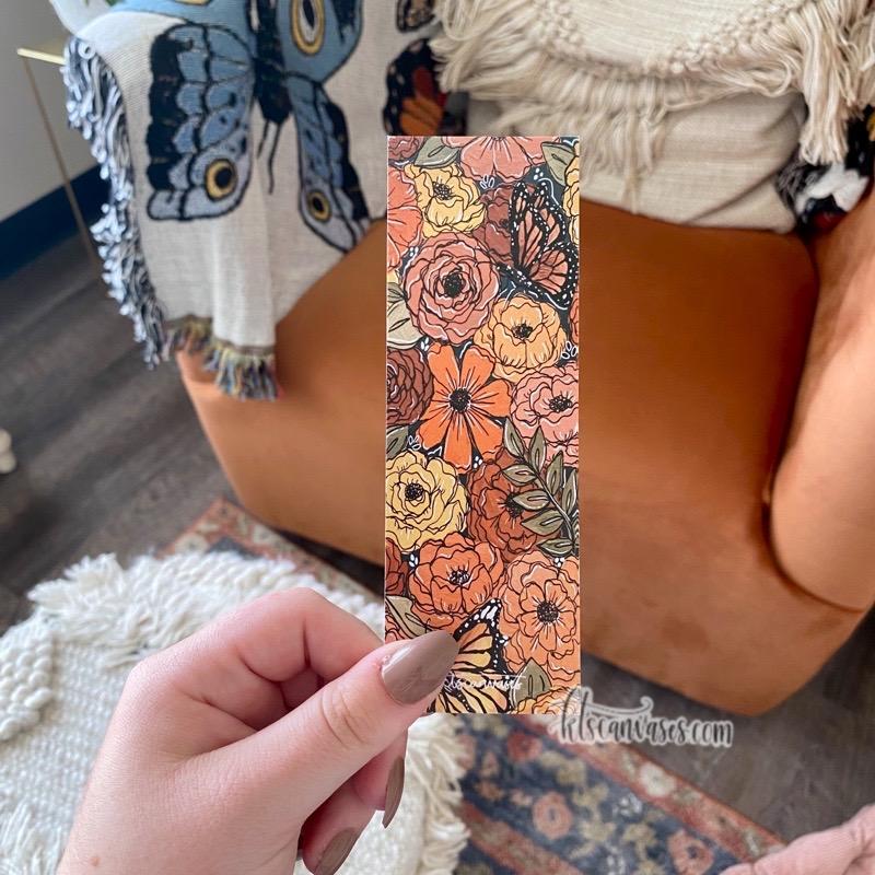 Colorful Butterfly Florals Double Sided Bookmark