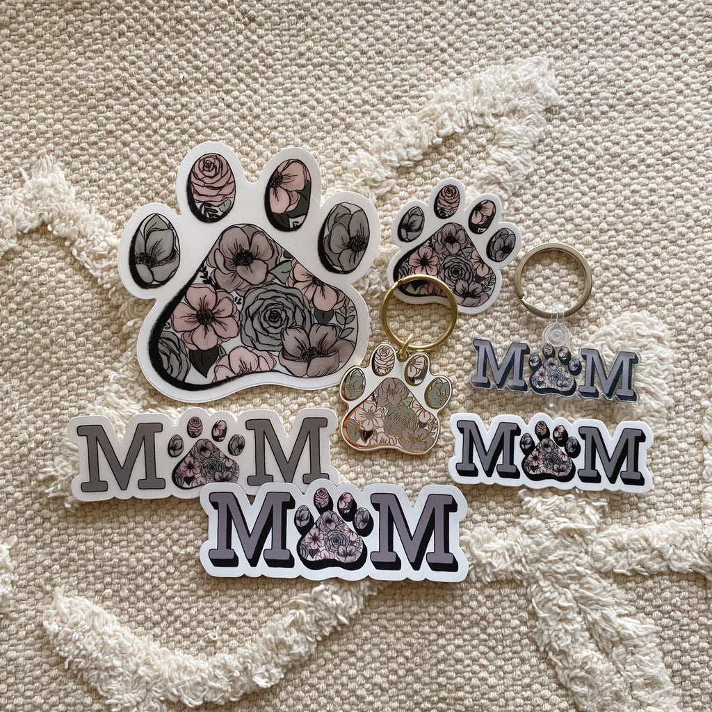 Sticker - Dog/Cat Mom Florals Bundle Set Of 7