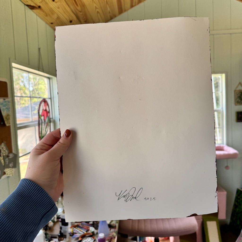 Original Ella’s Fall Abstract Garden Art Paper
