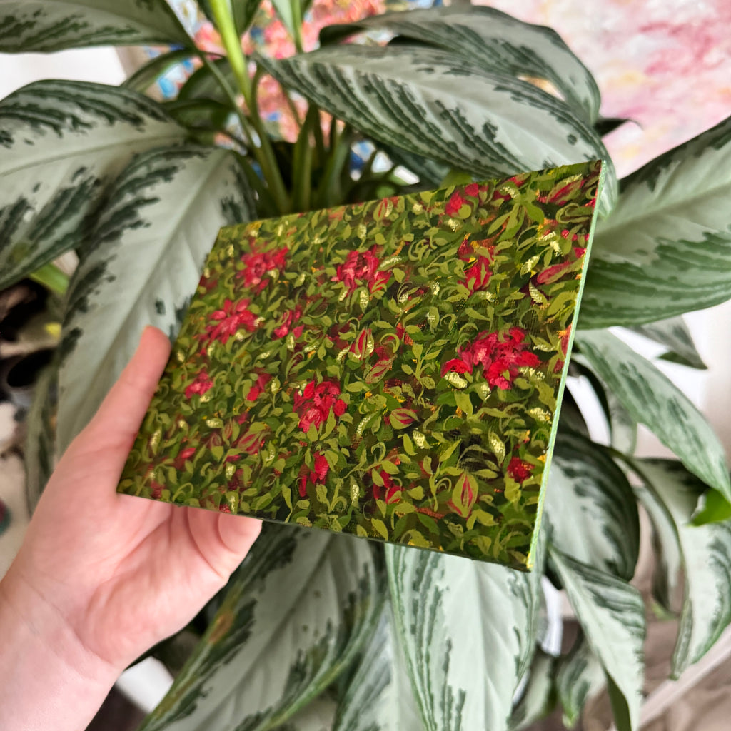 Floral Original Painted Flat Canvas No. 4