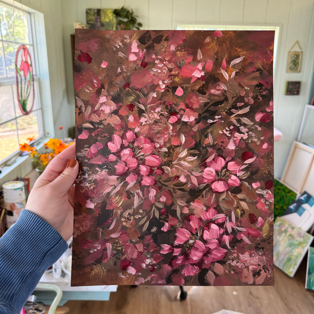 Original Ella’s Fall Abstract Garden Art Paper