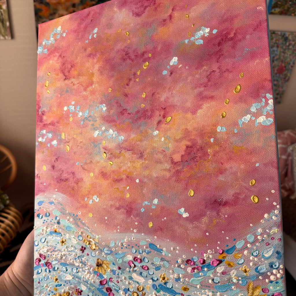 Floral Sea Original Painted Canvas