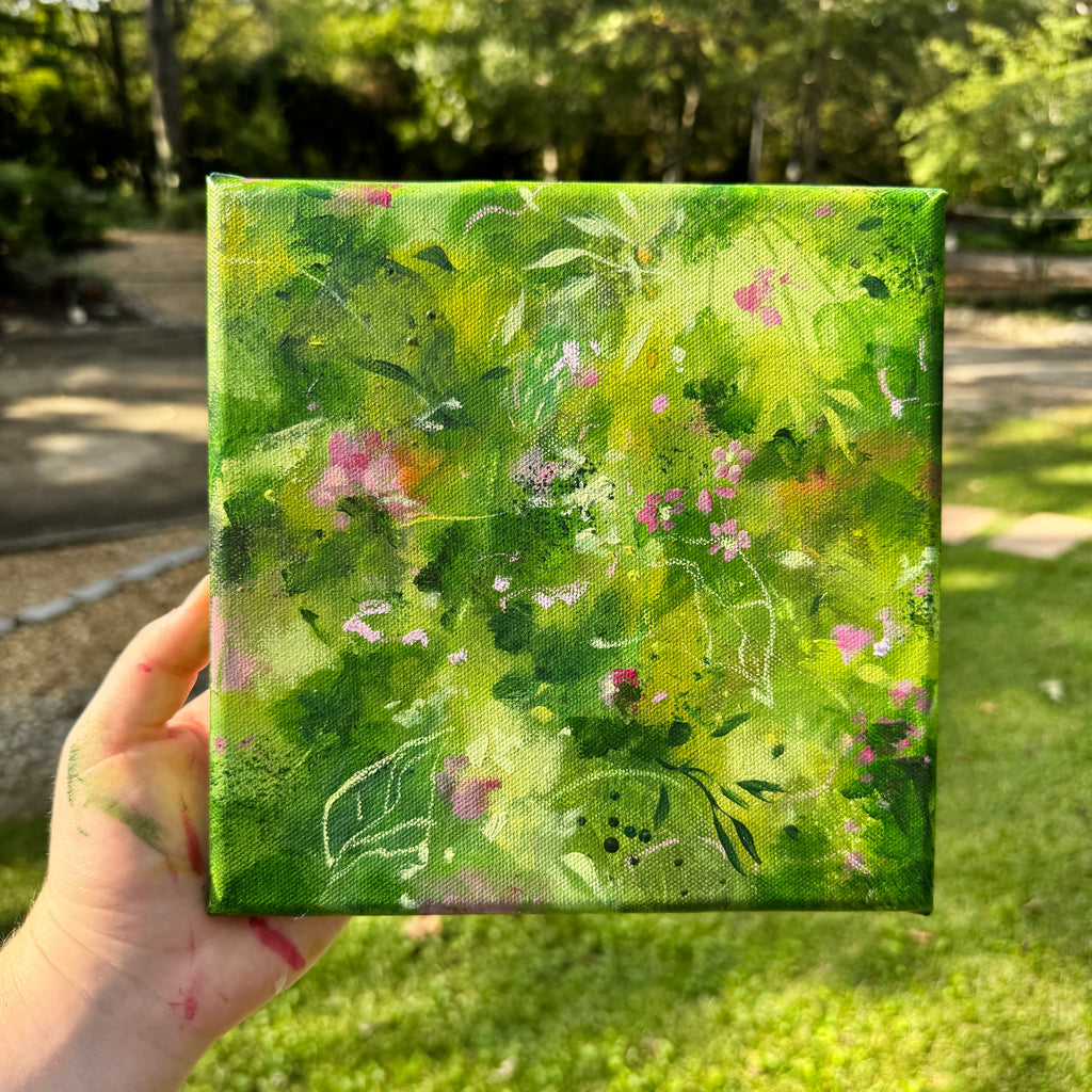 Overgrown Garden Original Painted Canvas #9