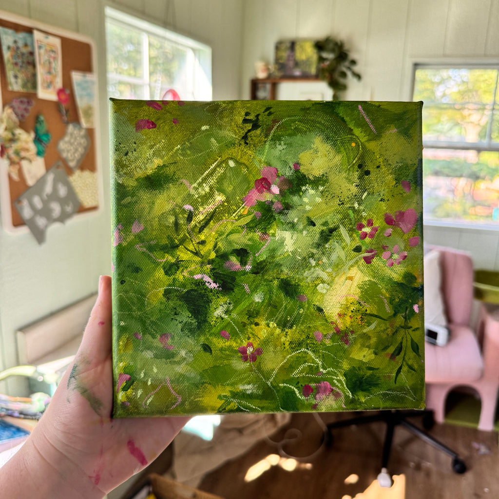 Overgrown Garden Original Painted Canvas #3
