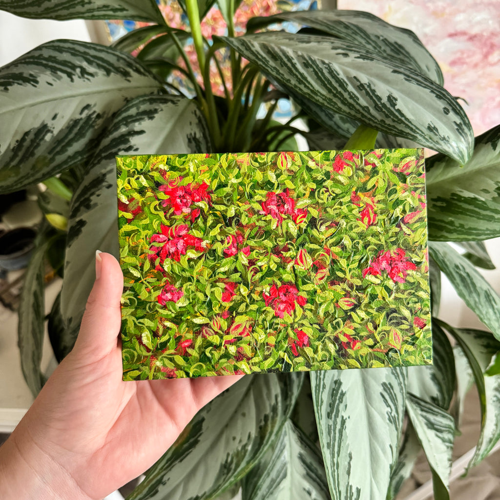 Floral Original Painted Flat Canvas No. 4
