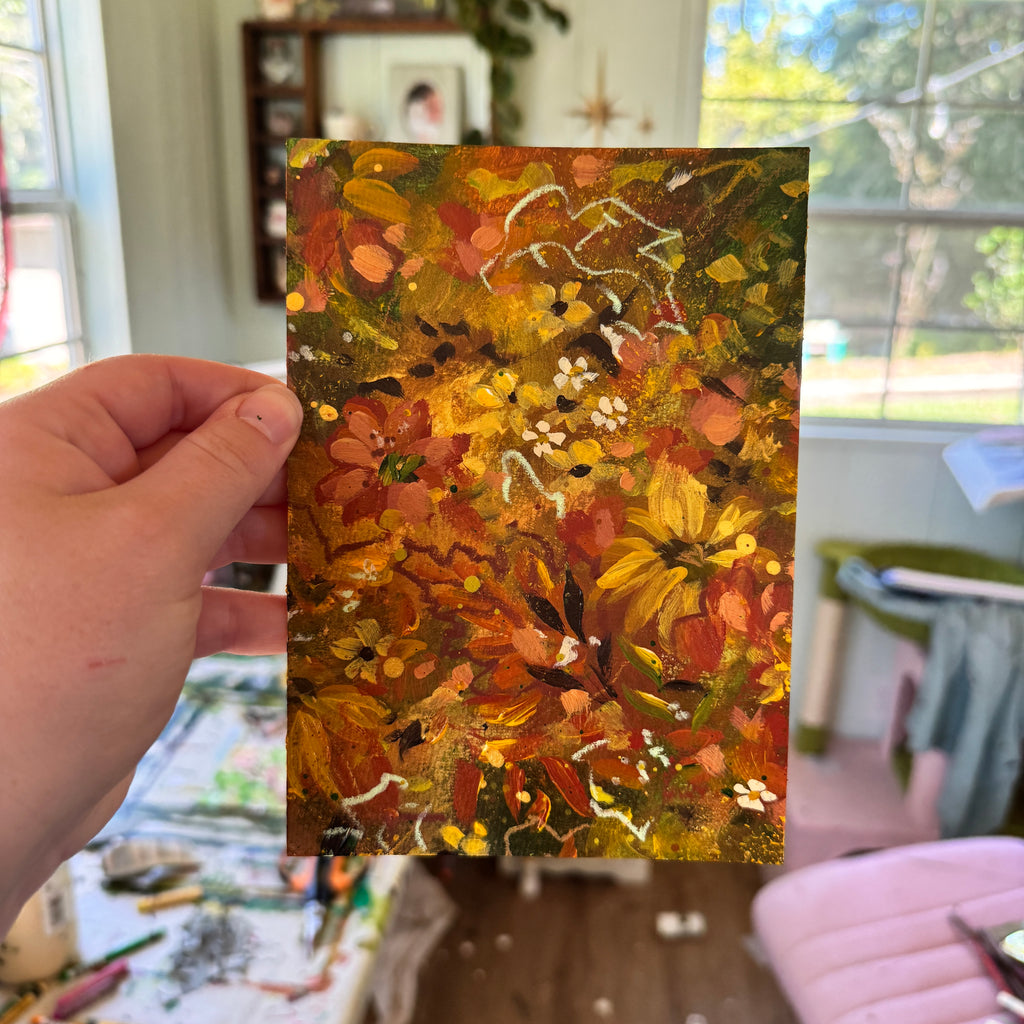 Original Fall Foliage Florals Art Paper No. 2