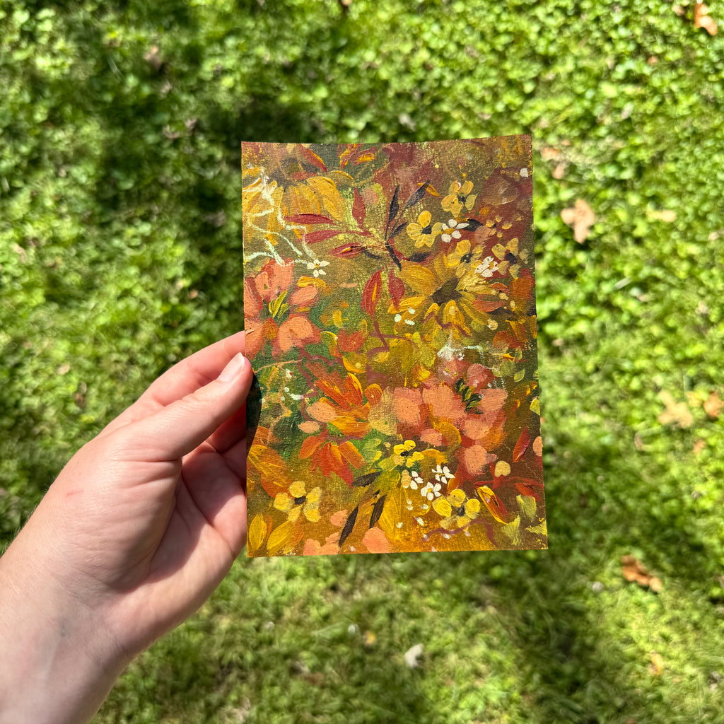 Original Fall Foliage Florals Art Paper No. 8
