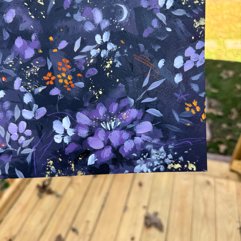 Original Ella’s Spooky Abstract Garden Art Paper