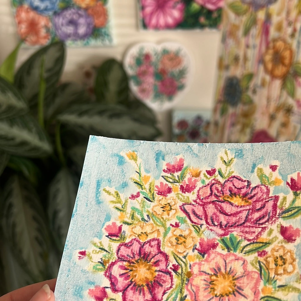 Floral Original Painted Watercolor Paper #21