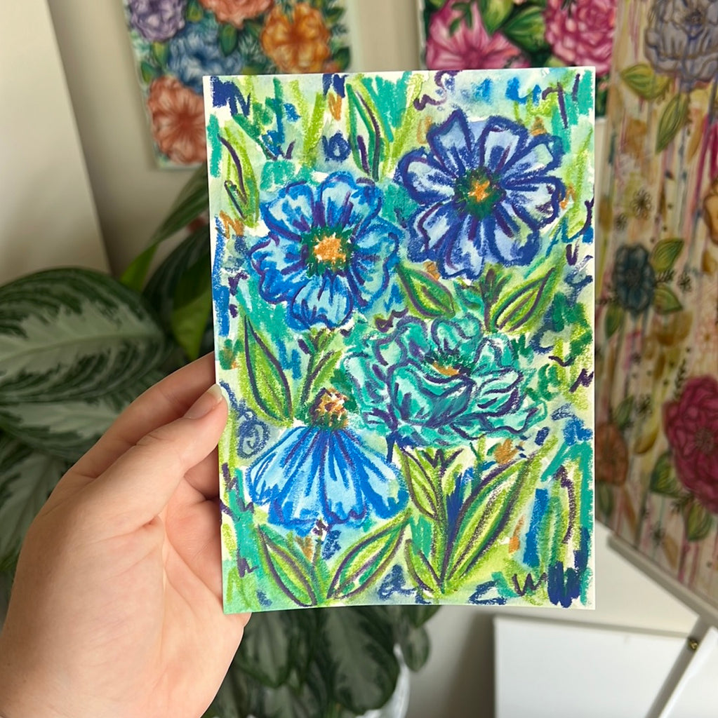 Floral Original Painted Watercolor Paper #19