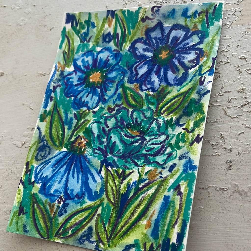 Floral Original Painted Watercolor Paper #19