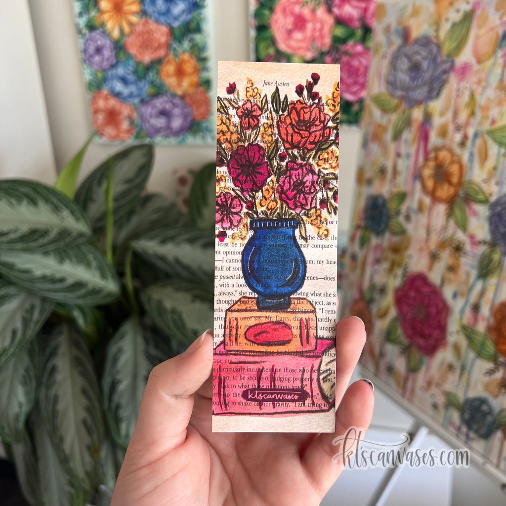 Bookish Florals No. 3 Double Sided Bookmark