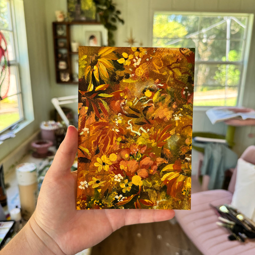 Original Fall Foliage Florals Art Paper No. 1