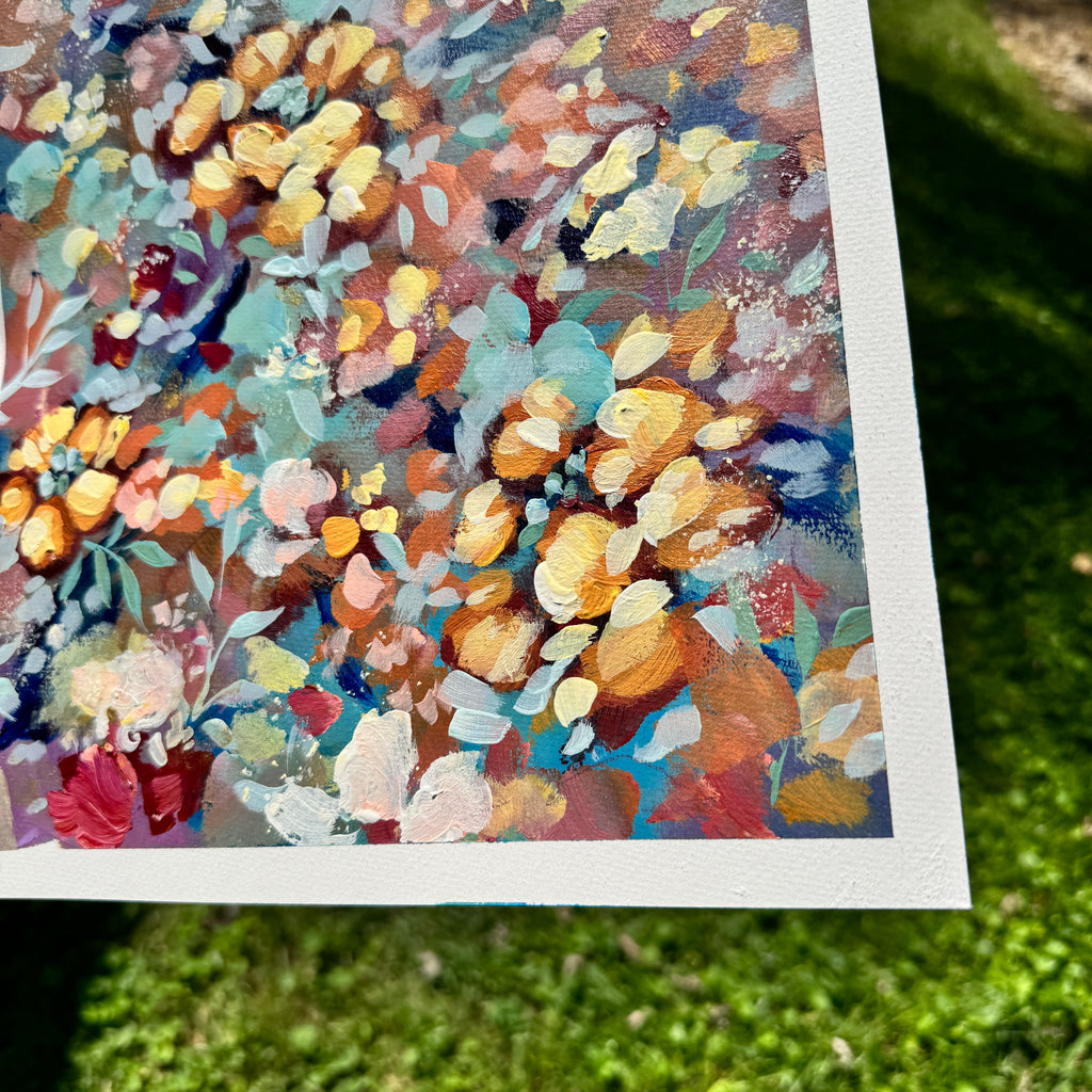 Original Ella’s Sunset Abstract Garden Art Paper No. 1