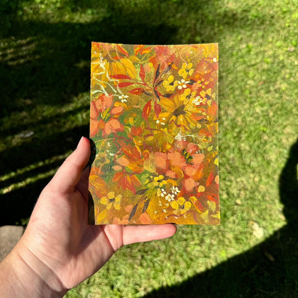 Original Fall Foliage Florals Art Paper No. 8