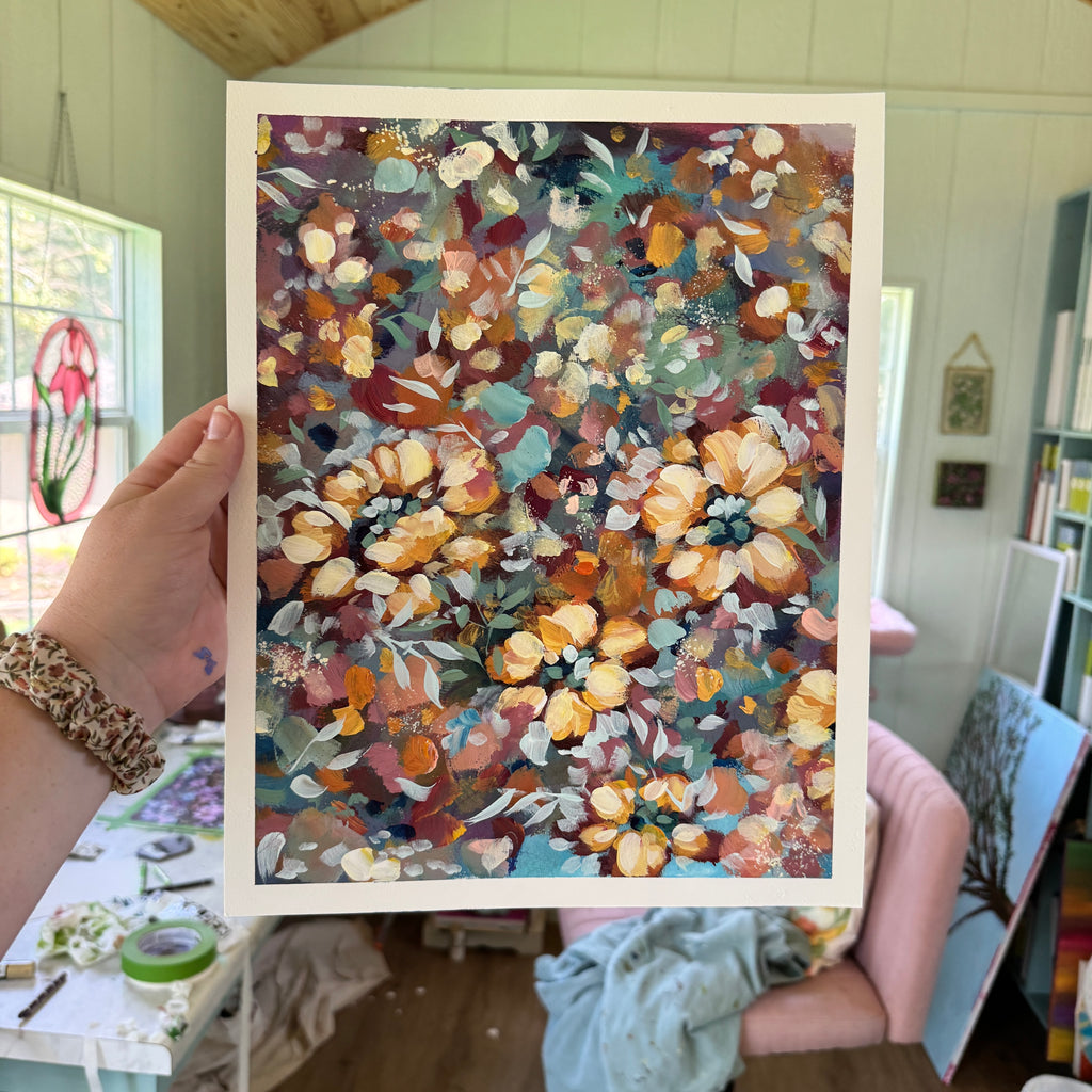 Original Ella’s Sunset Abstract Garden Art Paper No. 2