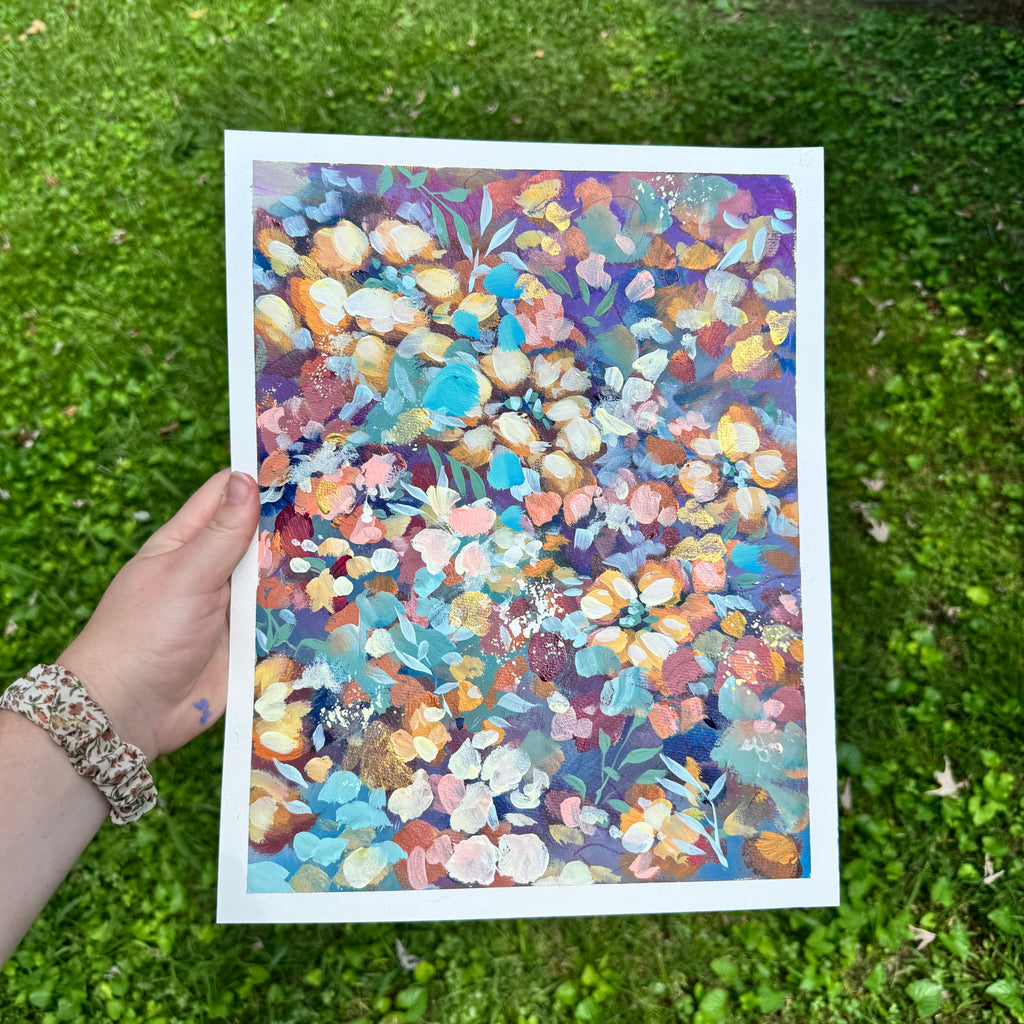 Original Ella’s Sunset Abstract Garden Art Paper No. 3