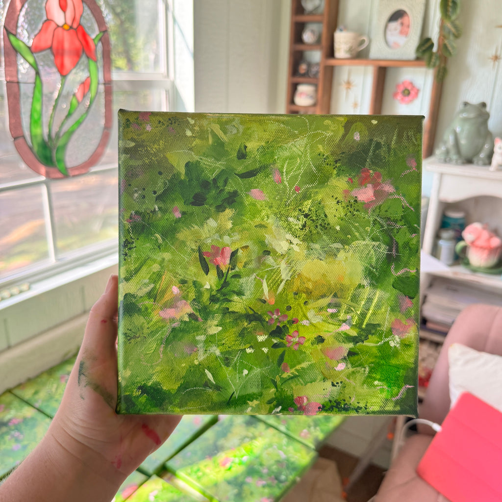 Overgrown Garden Original Painted Canvas #8