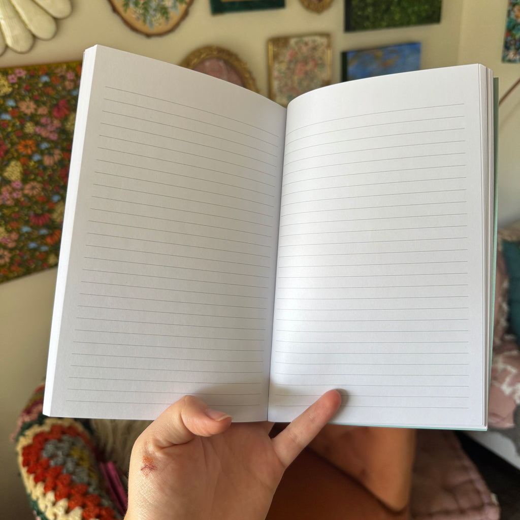 Fairy Forest Glow Florals LINED Softcover Notebook