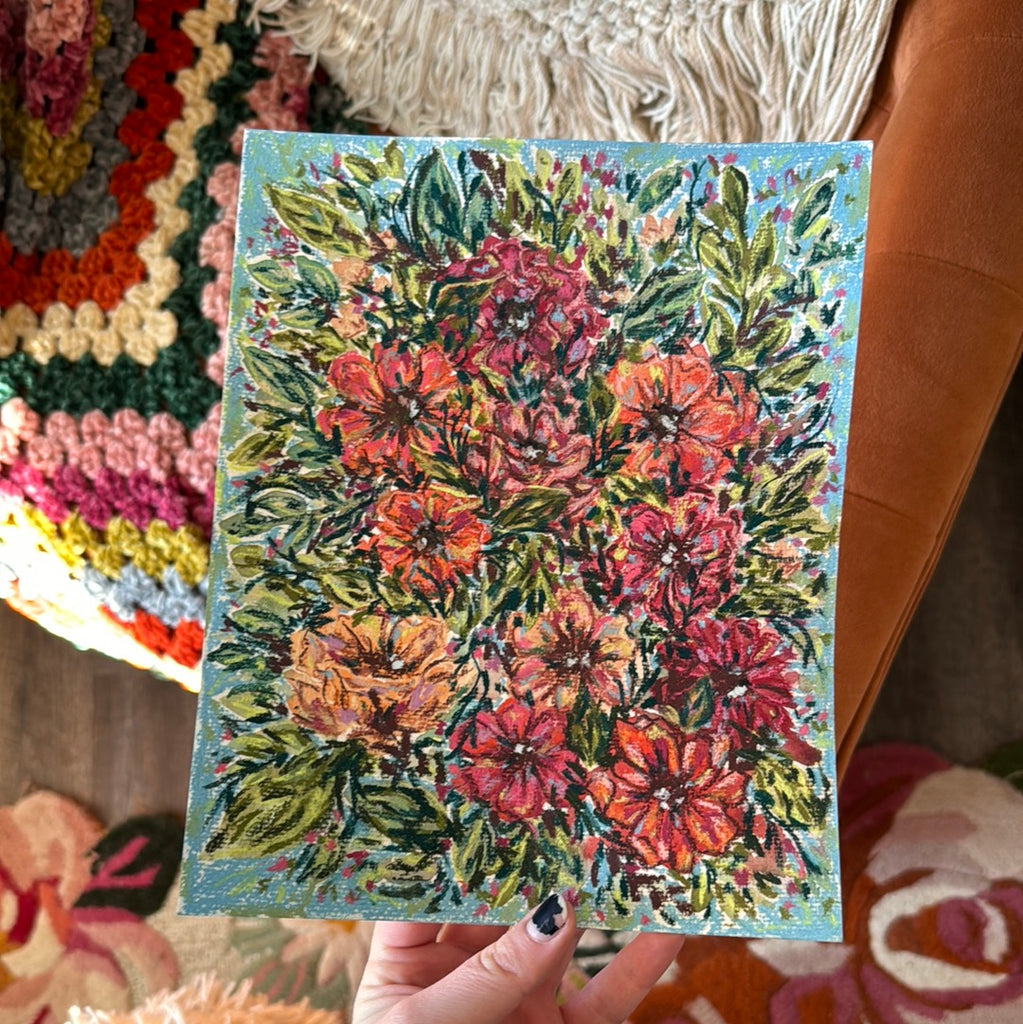 Floral Original Painted Paper #3
