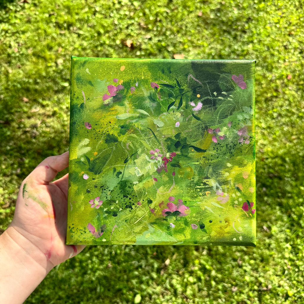 Overgrown Garden Original Painted Canvas #4